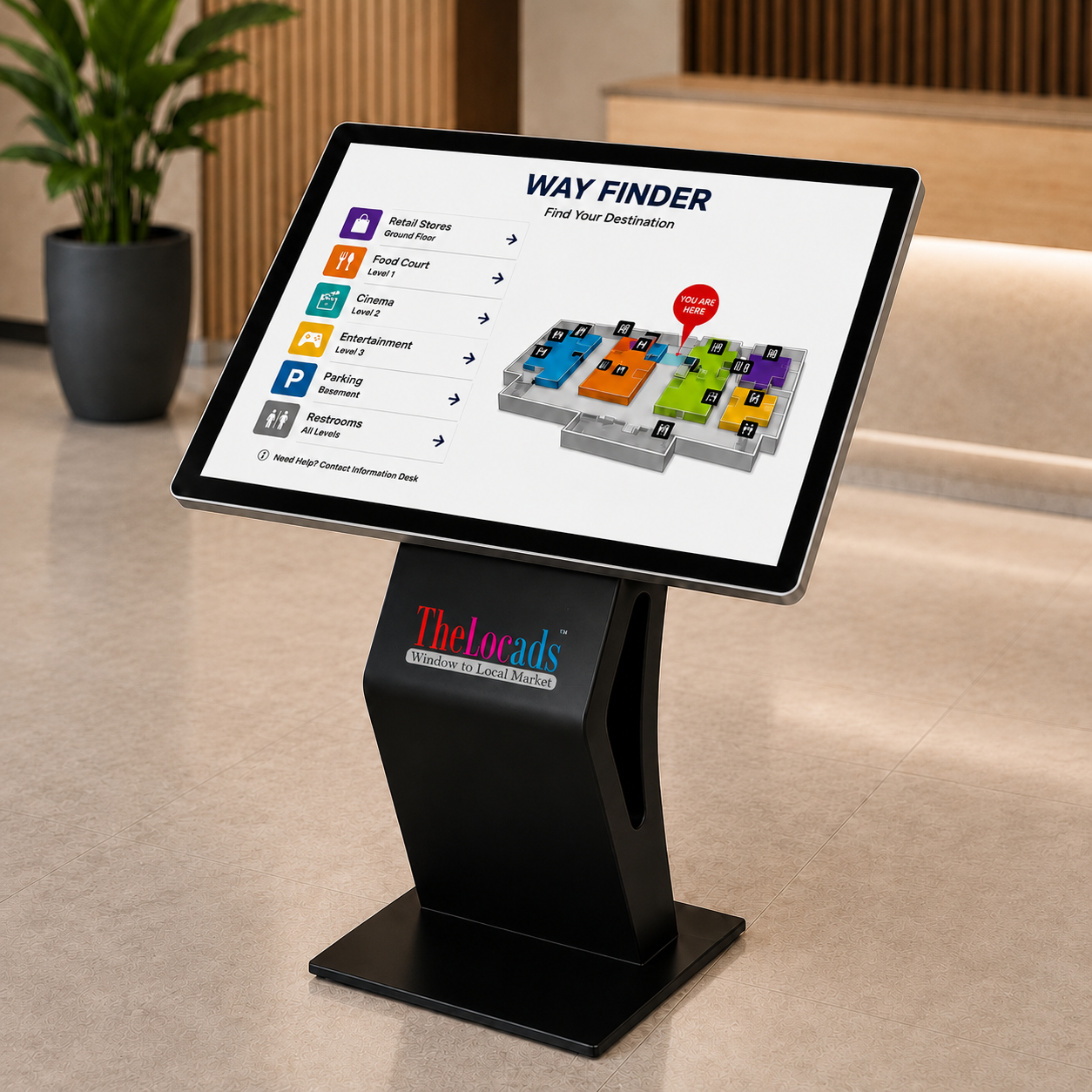 Interactive Way Finder Kiosk